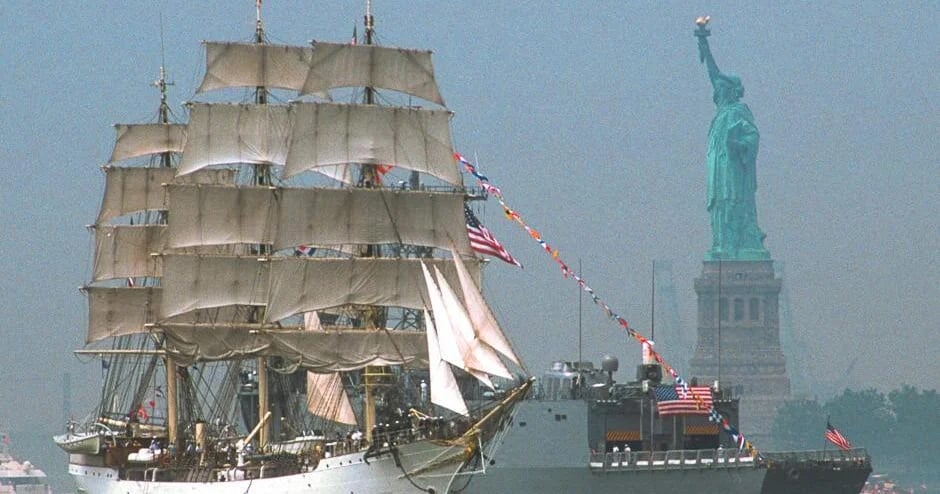 Sail4th 250 Tall Ships Parade 1